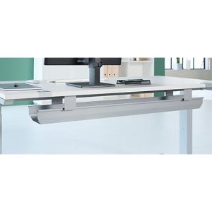 Schäfer Shop Genius Kabelkanal für Tischbreite 800 mm, abklappbar, Stahl, weißaluminium Schäfer Shop Genius Kabelkanal für Tischbreite 800 mm, abklappbar, Stahl, weißaluminium