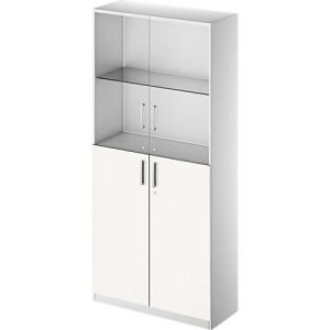 Schäfer Shop Genius Kombischrank TETRIS SOLID, 5 OH, Glas- und Flügeltüren, B 1000 mm, abschließbar Schäfer Shop Genius Kombischrank TETRIS SOLID, 5 OH, Glas- und Flügeltüren, B 1000 mm, abschließbar