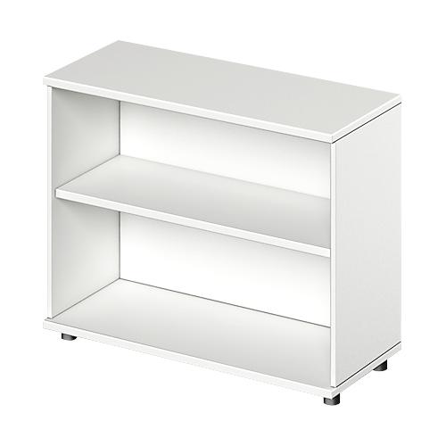 Schäfer Shop Genius Regal TETRIS WOOD, 2 OH, Höhe inkl. Gleiter, B 1000 mm, weiß