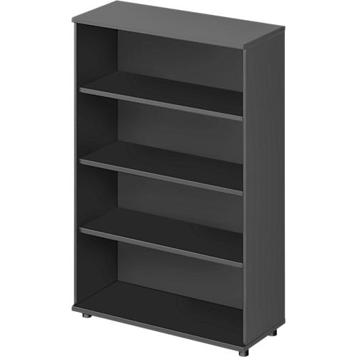 Schäfer Shop Genius Regal TETRIS WOOD, 4 OH, Höhe inkl. Gleiter, B 1000 mm, graphit