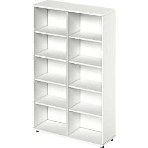 Schäfer Shop Genius Regal TETRIS WOOD, 5 OH, Höhe inkl. Gleiter, B 1200 mm, weiß Schäfer Shop Genius Regal TETRIS WOOD, 5 OH, Höhe inkl. Gleiter, B 1200 mm, weiß