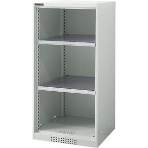 Schäfer Shop Genius Regalschrank FS, 3 OH, 2 höhenverstellbare Fachböden, bis 250 kg, B 545 x T 420 x H 1105 mm, Stahl, lichtgrau RAL 7035
