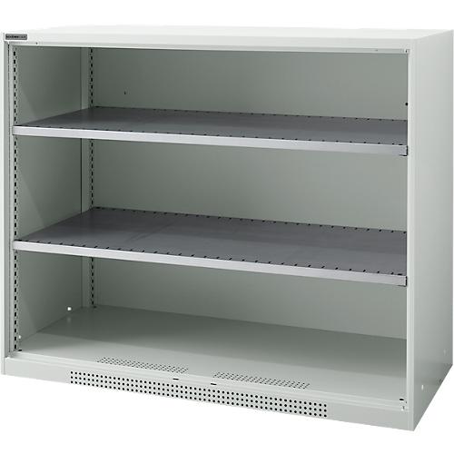 Schäfer Shop Genius Regalschrank FS, 3 OH, 2 höhenverstellbare Fachböden, bis 450 kg, B 1343 x T 420 x H 110 mm, Stahl, lichtgrau RAL 7035
