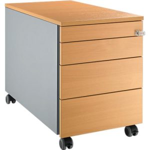 Schäfer Shop Genius Rollcontainer 1233, 3 Schubladen, 1 Utensilienauszug, Zentralverschluss, seitliche Griffnut, B 435 x T 765 x H 577 mm, weißalu/weißalu/Buche-Dekor Schäfer Shop Genius Rollcontainer 1233, 3 Schubladen, 1 Utensilienauszug, Zentralverschluss, seitliche Griffnut, B 435 x T 765 x H 577 mm, weißalu/weißalu/Buche-Dekor