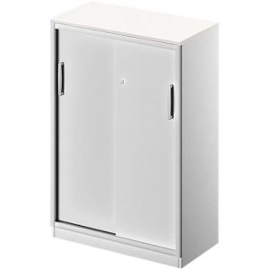 Schäfer Shop Genius Schiebetürenschrank TETRIS SOLID, 3 OH, 2 Fachböden, B 800 mm, 19 mm Abdeckplatte, weiß/weißalu Schäfer Shop Genius Schiebetürenschrank TETRIS SOLID, 3 OH, 2 Fachböden, B 800 mm, 19 mm Abdeckplatte, weiß/weißalu