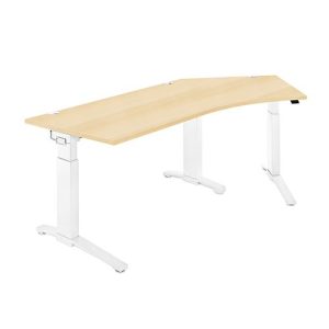 Schäfer Shop Genius Schreibtisch 135° Planova Ergostyle , Ansatz rechts, man. höheneinstellbar, B 2165 x T 800 mm , Ahorn-Dekor/weiß Schäfer Shop Genius Schreibtisch 135° Planova Ergostyle , Ansatz rechts, man. höheneinstellbar, B 2165 x T 800 mm , Ahorn-Dekor/weiß
