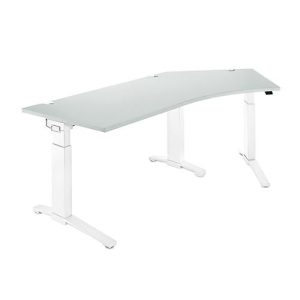 Schäfer Shop Genius Schreibtisch 135° Planova Ergostyle , Ansatz rechts, man. höheneinstellbar, B 2165 x T 800 mm , lichtgrau/weiß Schäfer Shop Genius Schreibtisch 135° Planova Ergostyle , Ansatz rechts, man. höheneinstellbar, B 2165 x T 800 mm , lichtgrau/weiß