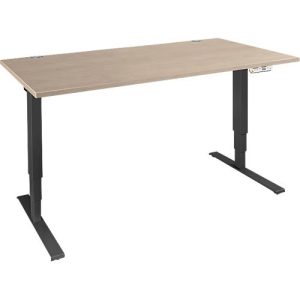 Schäfer Shop Genius Schreibtisch AERO FLEX, elektrisch höhenverstellbar, Rechteck, C-Fuß, B 1200 mm, Eiche/schwarz + Memorypanel Schäfer Shop Genius Schreibtisch AERO FLEX, elektrisch höhenverstellbar, Rechteck, C-Fuß, B 1200 mm, Eiche/schwarz + Memorypanel