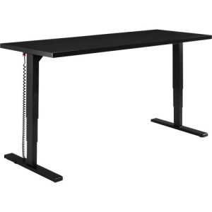 Schäfer Shop Genius Schreibtisch Elements, elektrisch höhenverstellbar, Rechteck, T-Fuß, B 2000 x T 800 x H 645-1300 mm, schwarz/weiß + Technikeinbau Schäfer Shop Genius Schreibtisch Elements, elektrisch höhenverstellbar, Rechteck, T-Fuß, B 2000 x T 800 x H 645-1300 mm, schwarz/weiß + Technikeinbau