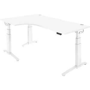 Schäfer Shop Genius Schreibtisch ERGOSTYLE S, 90°, Ansatz links, elektrisch höhenverstellbar, C-Fuß, zweistufig, B 2000 x T 800 x H 645-1305 mm, inkl. Memory Master, Ahorn/weiß Schäfer Shop Genius Schreibtisch ERGOSTYLE S, 90°, Ansatz links, elektrisch höhenverstellbar, C-Fuß, zweistufig, B 2000 x T 800 x H 645-1305 mm, inkl. Memory Master, Ahorn/weiß
