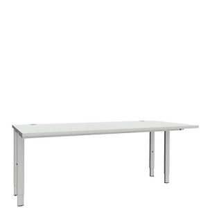 Schäfer Shop Genius Schreibtisch MODENA FLEX, 4-Fuß-Rechteckrohr, beidseitig, B 1800 mm, lichtgrau Schäfer Shop Genius Schreibtisch MODENA FLEX, 4-Fuß-Rechteckrohr, beidseitig, B 1800 mm, lichtgrau