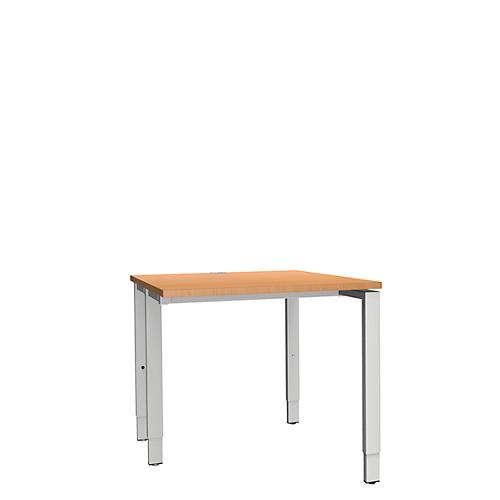 Schäfer Shop Genius Schreibtisch MODENA FLEX, 4-Fuß-Rechteckrohr, einseitig, B 800 mm, Buche