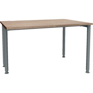 Schäfer Shop Genius Schreibtisch MODENA FLEX, Breite 1200 mm, einseitig verkürzt, Eiche/weißaluminium Schäfer Shop Genius Schreibtisch MODENA FLEX, Breite 1200 mm, einseitig verkürzt, Eiche/weißaluminium