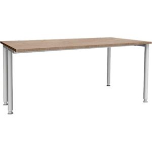 Schäfer Shop Genius Schreibtisch MODENA FLEX, Breite 1600 mm, einseitig verkürzt, Eiche/weißaluminium Schäfer Shop Genius Schreibtisch MODENA FLEX, Breite 1600 mm, einseitig verkürzt, Eiche/weißaluminium
