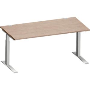 Schäfer Shop Genius Schreibtisch MODENA FLEX, C-Fuß-Rechteckrohr, B 1600 x T 800 mm, Eiche-Dekor/weißalu Schäfer Shop Genius Schreibtisch MODENA FLEX, C-Fuß-Rechteckrohr, B 1600 x T 800 mm, Eiche-Dekor/weißalu