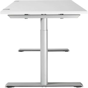 Schäfer Shop Genius Schreibtisch MODENA FLEX, T-Fuß-Rundrohr, B 1600 x T 800 mm, weiß/weißalu