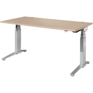 Schäfer Shop Genius Schreibtisch PLANOVA ERGOSTYLE, elektrisch höhenverstellbar, Rechteck, C-Fuß, B 1600 x T 800 x H 645-1305 mm, Eiche/weißaluminium Schäfer Shop Genius Schreibtisch PLANOVA ERGOSTYLE, elektrisch höhenverstellbar, Rechteck, C-Fuß, B 1600 x T 800 x H 645-1305 mm, Eiche/weißaluminium