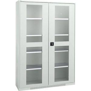 Schäfer Shop Genius Sichttürschrank FS, 5 OH, abschließbar, 4 Fachböden, bis 450 kg, B 1343 mm, Stahl, lichtgrau RAL 7035/lichtgrau RAL 7035 Schäfer Shop Genius Sichttürschrank FS, 5 OH, abschließbar, 4 Fachböden, bis 450 kg, B 1343 mm, Stahl, lichtgrau RAL 7035/lichtgrau RAL 7035