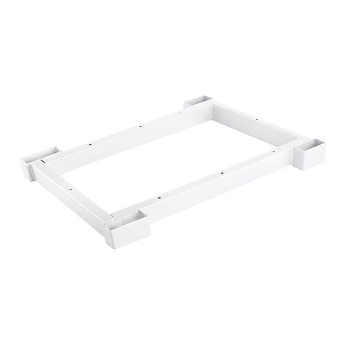 Schäfer Shop Genius Stahlsockel TETRIS WOOD, Zurückgesetzt, für Regale/Schränke B 400 mm, weiß