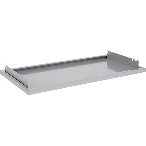 Schäfer Shop Genius Tablarauszug für FS Materialschränke, Stahlblech weißaluminium RAL 9006, B 910 x T 490 x H 80 mm