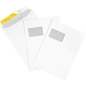Schäfer Shop Genius Versandtaschen, Format C4, mit Fenster, Haftklebung, Papier, 120 g/m², weiß, 25 Stück Schäfer Shop Genius Versandtaschen, Format C4, mit Fenster, Haftklebung, Papier, 120 g/m², weiß, 25 Stück