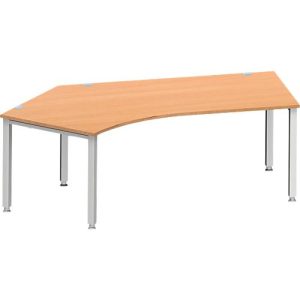 Schäfer Shop Genius Winkelschreibtisch MODENA FLEX 135°, Ansatz links, 4-Fuß-Quadratrohr, B 2165 mm, buche/weiß Schäfer Shop Genius Winkelschreibtisch MODENA FLEX 135°, Ansatz links, 4-Fuß-Quadratrohr, B 2165 mm, buche/weiß