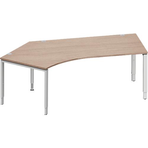 Schäfer Shop Genius Winkelschreibtisch MODENA FLEX 135°, Ansatz links, B 2165 mm, Eiche-Dekor