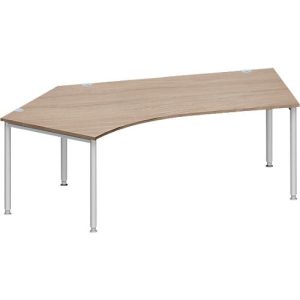 Schäfer Shop Genius Winkelschreibtisch MODENA FLEX 135°, Ansatz links, Eiche/weißaluminium Schäfer Shop Genius Winkelschreibtisch MODENA FLEX 135°, Ansatz links, Eiche/weißaluminium
