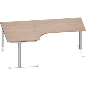 Schäfer Shop Genius Winkelschreibtisch MODENA FLEX 90°, Ansatz links, C-Fuß-Rundrohr, B 2000 mm,Eiche-Dekor/weißalu Schäfer Shop Genius Winkelschreibtisch MODENA FLEX 90°, Ansatz links, C-Fuß-Rundrohr, B 2000 mm,Eiche-Dekor/weißalu
