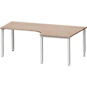 Schäfer Shop Genius Winkelschreibtisch MODENA FLEX 90°, Ansatz rechts, 4-Fuß-Quadratrohr, B 2000 mm, Eiche-Dekor Schäfer Shop Genius Winkelschreibtisch MODENA FLEX 90°, Ansatz rechts, 4-Fuß-Quadratrohr, B 2000 mm, Eiche-Dekor