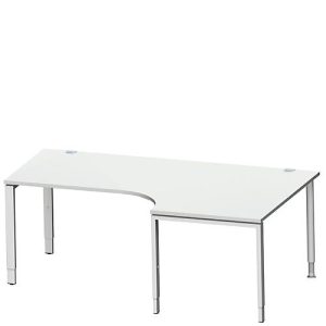 Schäfer Shop Genius Winkelschreibtisch MODENA FLEX 90°,Ansatz rechts, B 2000 mm, lichtgrau Schäfer Shop Genius Winkelschreibtisch MODENA FLEX 90°,Ansatz rechts, B 2000 mm, lichtgrau