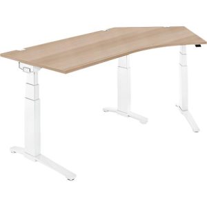 Schäfer Shop Genius Winkelschreibtisch PLANOVA ERGOSTYLE, elektrisch höhenverstellbar, 135° Winkel rechts, C-Fuß, B 2165 mm, Eiche/weiß Schäfer Shop Genius Winkelschreibtisch PLANOVA ERGOSTYLE, elektrisch höhenverstellbar, 135° Winkel rechts, C-Fuß, B 2165 mm, Eiche/weiß