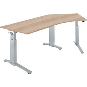 Schäfer Shop Genius Winkelschreibtisch PLANOVA ERGOSTYLE, elektrisch höhenverstellbar, 135° Winkel rechts, C-Fuß, B 2165 mm, Eiche/weißalu Schäfer Shop Genius Winkelschreibtisch PLANOVA ERGOSTYLE, elektrisch höhenverstellbar, 135° Winkel rechts, C-Fuß, B 2165 mm, Eiche/weißalu