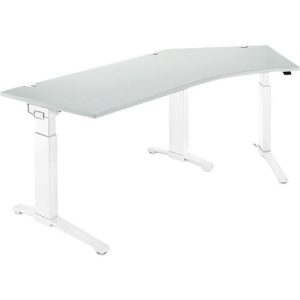Schäfer Shop Genius Winkelschreibtisch PLANOVA ERGOSTYLE, elektrisch höhenverstellbar, 135° Winkel rechts, C-Fuß, B 2165 mm, lichtgrau/weiß Schäfer Shop Genius Winkelschreibtisch PLANOVA ERGOSTYLE, elektrisch höhenverstellbar, 135° Winkel rechts, C-Fuß, B 2165 mm, lichtgrau/weiß