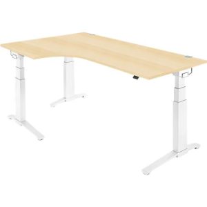 Schäfer Shop Genius Winkelschreibtisch PLANOVA ERGOSTYLE, elektrisch höhenverstellbar, 90° Winkel links, C-Fuß, B 2000 mm, Ahorn/weiß Schäfer Shop Genius Winkelschreibtisch PLANOVA ERGOSTYLE, elektrisch höhenverstellbar, 90° Winkel links, C-Fuß, B 2000 mm, Ahorn/weiß