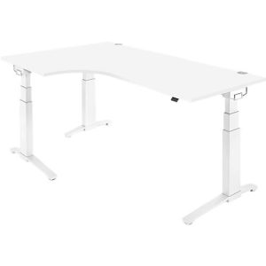Schäfer Shop Genius Winkelschreibtisch PLANOVA ERGOSTYLE, elektrisch höhenverstellbar, 90° Winkel links, C-Fuß, B 2000 mm, weiß/weiß Schäfer Shop Genius Winkelschreibtisch PLANOVA ERGOSTYLE, elektrisch höhenverstellbar, 90° Winkel links, C-Fuß, B 2000 mm, weiß/weiß