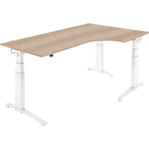 Schäfer Shop Genius Winkelschreibtisch PLANOVA ERGOSTYLE, elektrisch höhenverstellbar, 90° Winkel rechts, C-Fuß, B 2000 mm, Eiche/weiß Schäfer Shop Genius Winkelschreibtisch PLANOVA ERGOSTYLE, elektrisch höhenverstellbar, 90° Winkel rechts, C-Fuß, B 2000 mm, Eiche/weiß