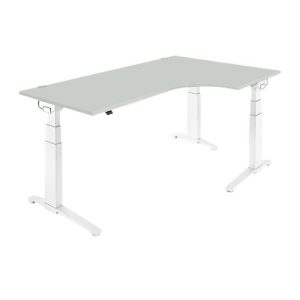 Schäfer Shop Genius Winkelschreibtisch PLANOVA ERGOSTYLE, elektrisch höhenverstellbar, 90° Winkel rechts, C-Fuß, B 2000 mm, lichtgrau/weiß Schäfer Shop Genius Winkelschreibtisch PLANOVA ERGOSTYLE, elektrisch höhenverstellbar, 90° Winkel rechts, C-Fuß, B 2000 mm, lichtgrau/weiß