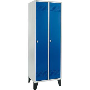 Schäfer Shop Pure Kleiderspind, 2 Abteile, mit Fuß, Drehriegelverschluss, lichtgrau/enzianblau Schäfer Shop Pure Kleiderspind, 2 Abteile, mit Fuß, Drehriegelverschluss, lichtgrau/enzianblau