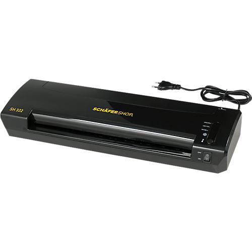 Schäfer Shop Pure Laminiergerät-Set SH 322, mit Schneidelineal und Eckenabrunder, schwarz