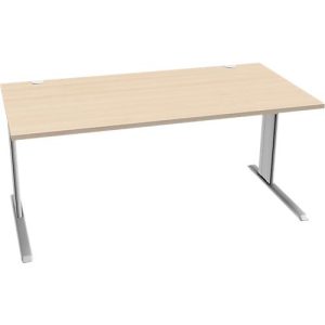 Schäfer Shop Pure Schreibtisch PLANOVA BASIC, Rechteck, C-Fuß, B 1600 x T 800 x H 717 mm, Ahorn/weißaluminium + Kabelkanal Schäfer Shop Pure Schreibtisch PLANOVA BASIC, Rechteck, C-Fuß, B 1600 x T 800 x H 717 mm, Ahorn/weißaluminium + Kabelkanal