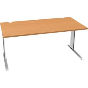 Schäfer Shop Pure Schreibtisch PLANOVA BASIC, Rechteck, C-Fuß, B 1600 x T 800 x H 717 mm, Buche/weiß + Kabelkanal Schäfer Shop Pure Schreibtisch PLANOVA BASIC, Rechteck, C-Fuß, B 1600 x T 800 x H 717 mm, Buche/weiß + Kabelkanal