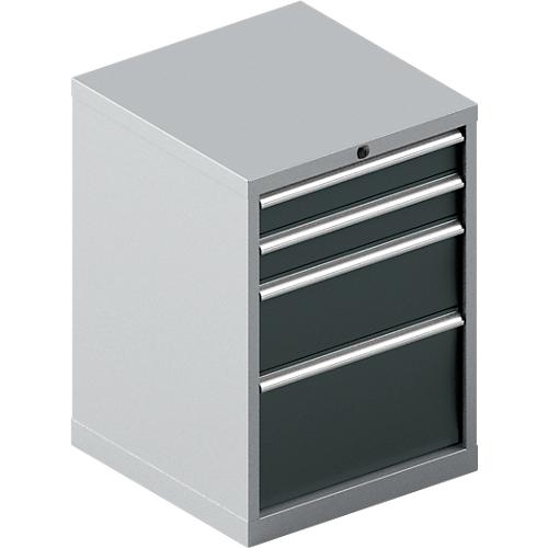 Schäfer Shop Pure Schubladenschrank 27-27, 4 Schubl., bis 200 kg, B 564 x T 572 x H 800 mm, anthrazitgrau/weißaluminium