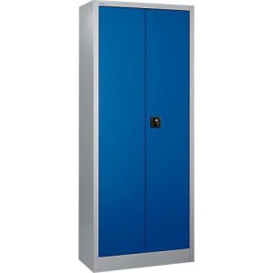 Schäfer Shop Pure Stahlschrank, Stahl, abschließbar, T 400 x H 1935 x B 800 mm, 5 OH, lichtgrau/enzianblau Schäfer Shop Pure Stahlschrank, Stahl, abschließbar, T 400 x H 1935 x B 800 mm, 5 OH, lichtgrau/enzianblau