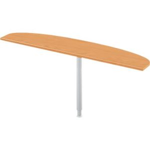 Schäfer Shop Select Ansatztisch, Ellipsenform, B 1800 x T 400 mm, Buche/weißalu Schäfer Shop Select Ansatztisch, Ellipsenform, B 1800 x T 400 mm, Buche/weißalu