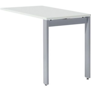 Schäfer Shop Select Ansatztisch LOGIN, 4-Fuß, B 1000 x T 600 x H 740 mm, lichtgrau/weißalu Schäfer Shop Select Ansatztisch LOGIN, 4-Fuß, B 1000 x T 600 x H 740 mm, lichtgrau/weißalu