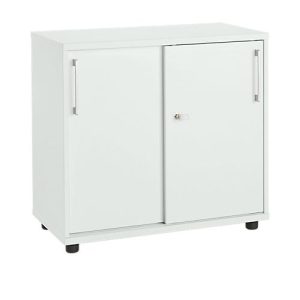 Schäfer Shop Select Anstellschiebetürenschrank, aus Holz, 2 Fachböden, B 800 mm x T 421 x H 750 mm, lichtgrau Schäfer Shop Select Anstellschiebetürenschrank, aus Holz, 2 Fachböden, B 800 mm x T 421 x H 750 mm, lichtgrau