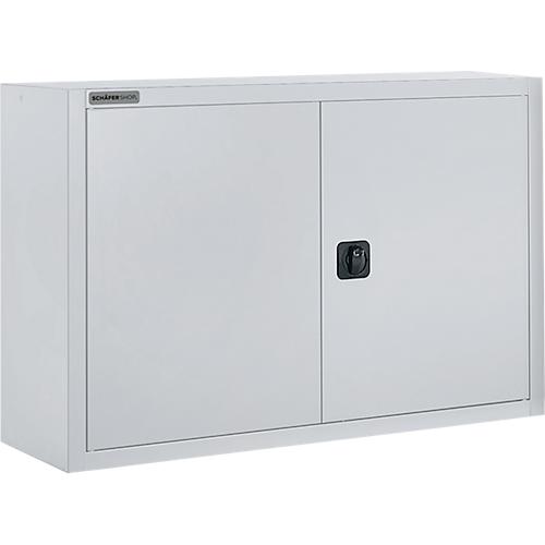 Schäfer Shop Select Aufsatzschrank MS 8409i, B 950 x T 400 x H 800 mm, 1 Boden, Stahl, weißaluminium RAL 9006/weißaluminium RAL 9006