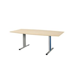 Schäfer Shop Select Besprechungstisch Planova Basic, Boot, T-Fuß, B 2000 x T 1000 x H 717 mm, Ahorn/weißaluminium RAL 9006 Schäfer Shop Select Besprechungstisch Planova Basic, Boot, T-Fuß, B 2000 x T 1000 x H 717 mm, Ahorn/weißaluminium RAL 9006