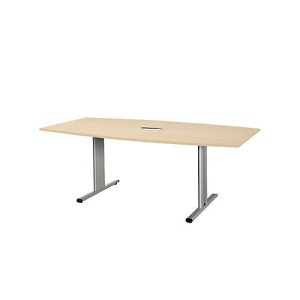 Schäfer Shop Select Besprechungstisch Planova Basic, mit Tischanschlussfeld, Boot, T-Fuß, B 2000 x T 1000 x H 717 mm, Ahorn/weißaluminium RAL 9006 Schäfer Shop Select Besprechungstisch Planova Basic, mit Tischanschlussfeld, Boot, T-Fuß, B 2000 x T 1000 x H 717 mm, Ahorn/weißaluminium RAL 9006